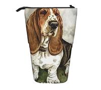 Melbrakin Étui à Crayons Basset Hound, Pochette à Crayons, étui à Crayons télescopique, Porte-Crayons, Sac à stylos