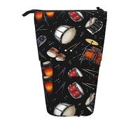 Melbrakin Étui à Crayons Noir de la Collection Jazz, Pochette à Crayons, étui à Crayons télescopique, Porte-Crayons, Sac à Stylo