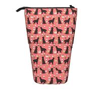 Melbrakin Flat Coated Retriever Coffee Dog Dogs Trousse à Crayons Mignonne, Pochette à Crayons sur Pied, Porte-Crayon télescopique Porte-Crayon Porte-Stylo