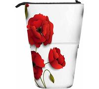 Melbrakin Floral Télescopique Crayon Papeterie Case Stylos Boîte De Rangement avec Fermeture Éclair pour Femmes Hommes Garçons Filles Rose 3D Origami Ombre Artisanat Fleur Amour Beau Luxe Bourgeon