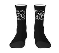 Melbrakin Fuck You Very Much Crew Socks Chaussettes athlétiques d'été évacuant l'humidité pour hommes et femmes