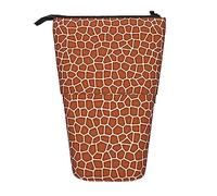 Melbrakin Girafe à imprimé Animal Sauvage dans Les Tons de cuivre Marron étui à Crayons, Pochette à Crayons, étui à Crayons télescopique, Porte-Crayons, Sac à stylos