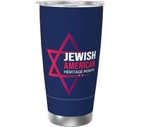 Melbrakin Gobelet isolé sous vide en acier inoxydable, mois du patrimoine juif américain, tasses à café de 20oz, tasse de voyage, tasse d'eau