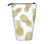 Melbrakin Golden Pine Background Trousse à Crayons télescopique Porte-Stylo Trousse à Crayons télescopique Sac Papeterie, pour Le Bureau de l'école, Noël2, Taille Unique, Organisateur de Sac