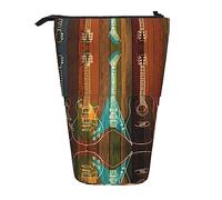 Melbrakin Guitars Art Trousse à Crayons télescopique Porte-Stylo Pochette à Crayons télescopique Papeterie, pour Le Bureau de l'école, Noël2, Taille Unique, Organisateur de Sac