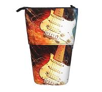 Melbrakin Jazz Rock Cool Guitare électrique pour garçon étui à Crayons, Pochette à Crayons sur Pied, étui à Crayons télescopique Support Porte-Crayons Stylo Sac