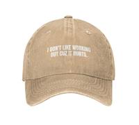 Melbrakin Je n'aime Pas Travailler Parce Que ça Fait Mal, Casquette de Baseball pour Femmes et Hommes