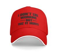 Melbrakin Je n'aime Pas Travailler Parce Que ça Fait Mal, Casquette de Baseball pour Hommes et Femmes