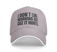 Melbrakin Je n'aime Pas Travailler Parce Que ça Fait Mal, Casquette de Baseball pour Hommes et Femmes