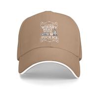 Melbrakin Je prendrai Mon Whisky Pur Parce Que j'en AI Rien à Foutre de la Glace. Casquette de Baseball Trucker en Maille pour Hommes et Femmes.