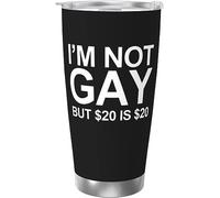 Melbrakin Je suis gay mais 20 est 20 gobelet isolé sous vide en acier inoxydable tasses à café 20oz tasse de voyage tasse d'eau
