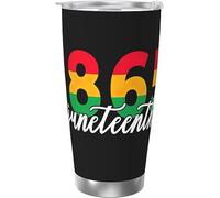 Melbrakin Juneteenth 1865 Célébrez la Journée de la liberté afro-américaine Gobelet isolé sous vide en acier inoxydable Tasses à café de 20 oz Tasse de voyage Tasse d'eau