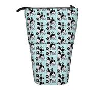 Melbrakin Landseer Trousse à Crayons pour Chien de Terre-Neuve, Pochette à Crayons sur Pied, Trousse à Crayons télescopique Porte-Crayon Porte-Stylo