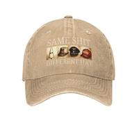 Melbrakin Même Chose, différents Chapeaux de déguisement pour Hommes et Femmes, Casquette de Baseball en Denim Ajustable, Casquette de Camionneur délavée