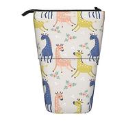 Melbrakin Mignon Girafe télescopique étui à Crayons Porte-Stylo télescopique Crayon Pochette Sac Papeterie, pour Le Bureau de l'école, Noël2, Taille Unique, Organisateur de Sac