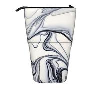 Melbrakin Noir et Blanc Peinture Mixte Trousse Télescopique Porte-Stylo Télescopique Trousse À Crayons Sac Papeterie, pour Bureau D'école, Noël2, Taille Unique, Organisateur De Sac