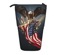 Melbrakin North American Bald Eagle Trousse à Crayons télescopique Porte-Stylo Pochette à Crayons télescopique Papeterie, pour Le Bureau de l'école, Noël2, Taille Unique, Organisateur de Sac
