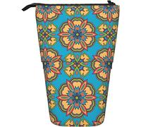 Melbrakin Pop Up Papeterie Sac Vintage Bohemian Pattern7 Support Télescopique Papeterie Cas Support Rétractable Trousse À Crayons Trousse À Crayons Rangement Portable Convient Aux Garçons Filles