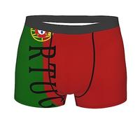 Melbrakin Portugal Russie Football sous-vêtements pour Hommes Boxer Respirant Slip Stretch Trunks