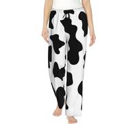 Melbrakin Pyjama Long décontracté pour femmes, pantalon de salon, vêtements de nuit avec cordon de serrage, vache à lait