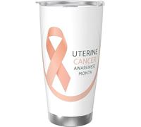 Melbrakin Sensibilisation au Cancer de l'utérus Gobelet isolé sous vide en acier inoxydable tasses à café 20oz tasse de voyage tasse d'eau