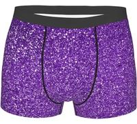 Melbrakin sous-vêtements Violets Scintillants pour Hommes, Boxers Confortables et Confortables pour Les Vacances