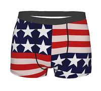 Melbrakin Stars and Lines Motif Drapeau américain sous-vêtements pour Hommes Boxer Respirant Slip Extensible