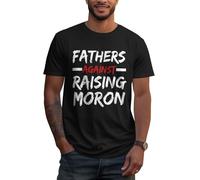 Melbrakin T-Shirt Vintage « Pères Contre l'éducation des crétins » - Coupe Classique, col Rond, Noir Adulte