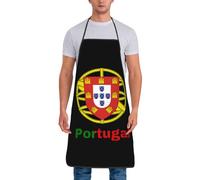 Melbrakin Tablier drapeau du Portugal pour hommes et femmes, réglable, impression en grand volume, tabliers vintage amusants pour la cuisine, barbecue et grill (sans poches)