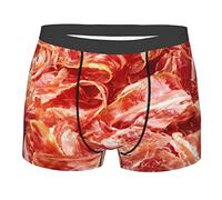 Melbrakin Tranches de Jambon Texture sous-vêtements pour Hommes caleçon Respirant caleçon Extensible