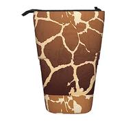 Melbrakin Trousse à Crayons à imprimé Girafe, Pochette à Crayons sur Pied, Trousse à Crayons télescopique