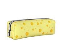 Melbrakin Trousse à Crayons à Motif de Fromage Jaune, Pochette Porte-Stylo, Sacs à Crayons en Cuir, boîte Organisateur à Fermeture éclair, Sac de Rangement de Maquillage cosmétique