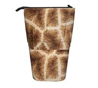 Melbrakin Trousse à Crayons à Motif de Girafe, Pochette à Crayons sur Pied, Trousse à Crayons télescopique