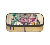 Melbrakin Trousse à Crayons Artistique Attrape-rêves, Grande capacité pour Filles et garçons, étui d'école et de Bureau en Polyester imprimé