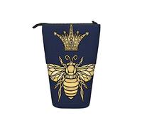 Melbrakin Trousse à Crayons Bee Queen Blue Insect Pen Support télescopique Papeterie Support de Rangement Pochette Fournitures Scolaires pour étudiant Artiste Bureau Infirmière