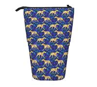 Melbrakin Trousse à Crayons Cosmic Trotting Whippet Night, Pochette à Crayons sur Pied, Trousse à Crayons télescopique Porte-Crayon Porte-Stylo