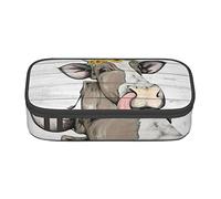 Melbrakin Trousse à Crayons en Forme de Maison de Tournesol de Vache, Grande capacité pour Filles et garçons, étui d'école et de Bureau en Polyester imprimé