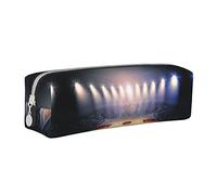 Melbrakin Trousse à Crayons Mignonne Arena de Basket-Ball, Trousse de Maquillage avec Fermeture éclair en Cuir imprimé pour Femmes et Hommes