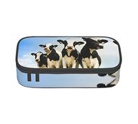 Melbrakin Trousse à Crayons Mignonne en Forme de Vache, Grande capacité pour Filles et garçons, étui d'école et de Bureau en Polyester imprimé
