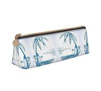 Melbrakin Trousse à Crayons Mignonne Sketch Hawaii, Trousse de Maquillage en Cuir imprimé pour Filles, garçons, école, Bureau