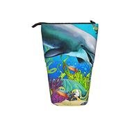 Melbrakin Trousse à Crayons océan Dauphin Tortue de mer Stylo Support télescopique Papeterie Support de Rangement Pochette Fournitures Scolaires pour étudiant Artiste Bureau infirmière