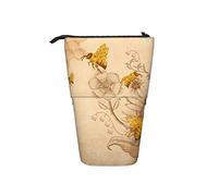 Melbrakin Trousse à Crayons Pays Tournesol Abeille Ferme rétro Stylo Support télescopique Papeterie Support de Rangement Pochette Fournitures Scolaires pour étudiant Artiste Bureau infirmière