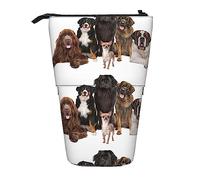 Melbrakin Trousse à Crayons pour Chiens variés, Pochette à Crayons sur Pied, Trousse à Crayons télescopique