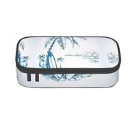 Melbrakin Trousse à Crayons Sketch Hawaii Grande capacité pour Filles et garçons en Polyester imprimé pour école et Bureau