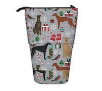Melbrakin Trousse à Crayons télescopique pour Chien de Noël, Motif lévrier, Mignon Chien de Noël