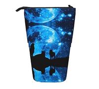 Melbrakin Wolfs Trousse à Crayons télescopique Porte-Stylo Trousse à Crayons télescopique Papeterie, pour Le Bureau de l'école, Noël2, Taille Unique, Organisateur de Sac