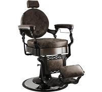 MELCAP Fauteuil de coiffeur avec hauts-jambes pour Barber Shop Vintage Marron ou Noir St Louise
