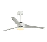 Melchioni Family | Deckenventilator mit Licht und Fernbedienung, 6 Geschwindigkeiten und 3 Modi, ultraleise, 3 ABS-Flügel, 132 cm Durchmesser, Weiß