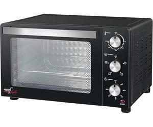 Melchioni Family | Four électrique Ventilé DEVIL, Capacité 32 litres, 3 Modes de Cuisson, Minuterie 60 minutes, 1500W, Double Vitre, Lumière Interne et Température jusqu'à 230° C, 49 X 44 X 305 cm