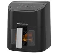 Melchioni Family | Friteuse à Air MARIANNA, Capacité de 5,2 litres, avec Fenêtre Transparente et Écran Numérique, Friteuse à Air Sans Huile avec 9 Programmes, 50-200°, Couleur Noire